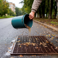 слив хозяйственно-бытовых стоков на территорию улиц – административное правонарушение - фото - 1